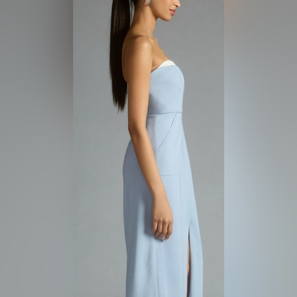 Anthropologie Hutch strapless slim slit front midi dress - Picture 3 of 16